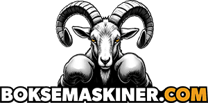 Officielt logo for Boksemaskiner.com – vædder med boksehandsker"